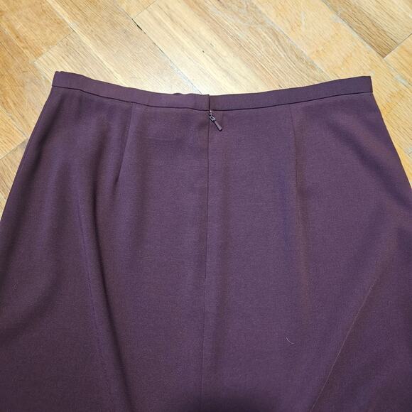 Vtg Preview Collection Maxi Skirt Size 6 Purple Front Slit High Waist Y2K Office - Picture 9 of 9
